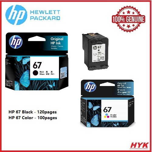 2Pack Black for HP 67 XL Ink Cartridges Deskjet 1210 2742e 4123e Envy 6020  6400e