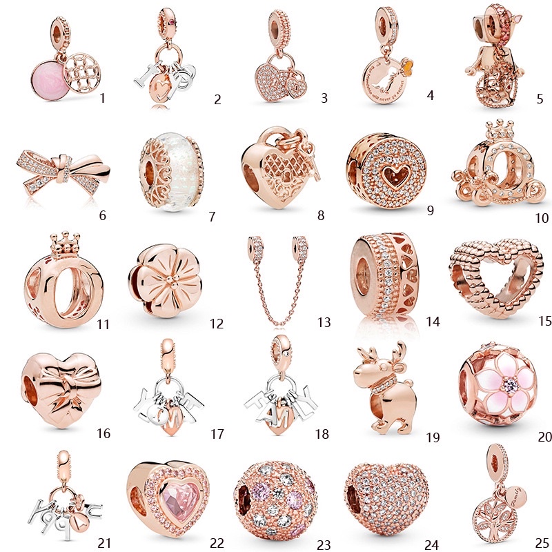 Pandora rose gold bracelet deals and charms