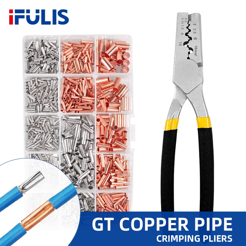 Wire Ferrule Crimping Tools Tube Terminal Crimping Pliers HSC8 6-4  0.25-10mm²/6-6 0.25-6mm² Electrician Fixtures Wire Tips