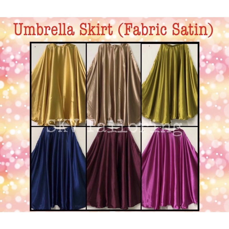 SATIN SKIRT UMBRELLA CUT Shopee Malaysia