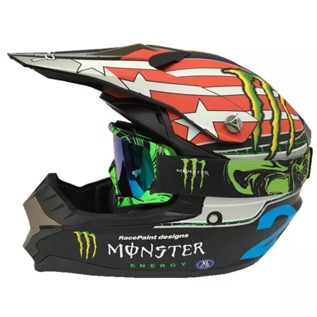 Monster dirt bike sales helmet