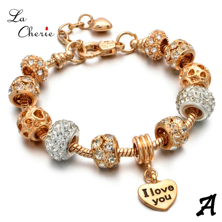 Gelang emas store charm bracelet