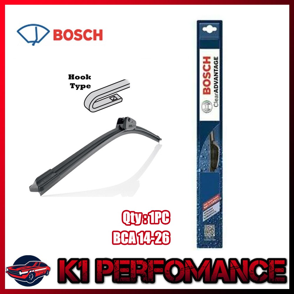 Bosch Clear Advantage Soft Wiper Blade BCA Compatible with all U Hook Type