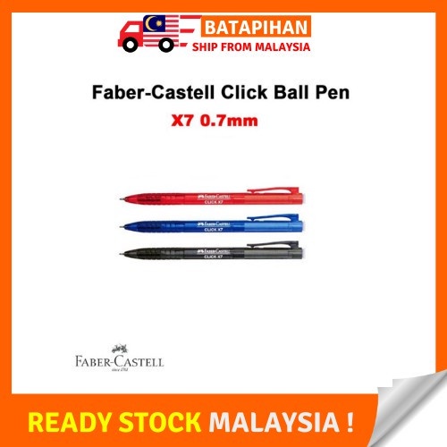 Faber Castell Click Ball Pen X7 0.7mm Black Pen Faber Castell Pen