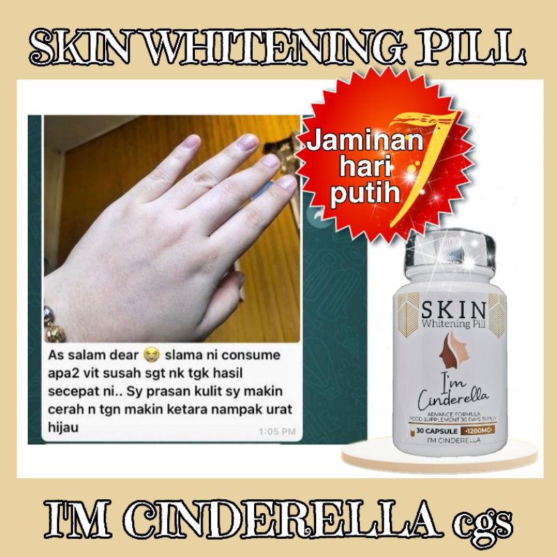 Whitening supplement putih seluruh badan cinderella baby skin