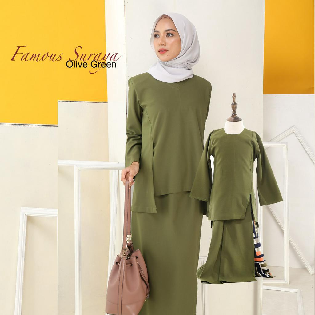 Baju kurung hot sale olive green