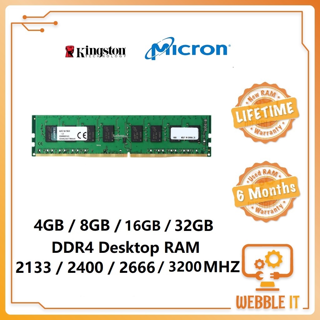 Kingston Laptop Memory RAM DDR4 4GB 8GB 16GB 32GB 2400 2666 3200 Notebook  SODIMM