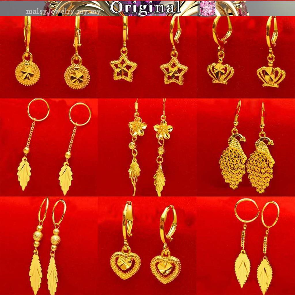 Earrings gold deals 916 price