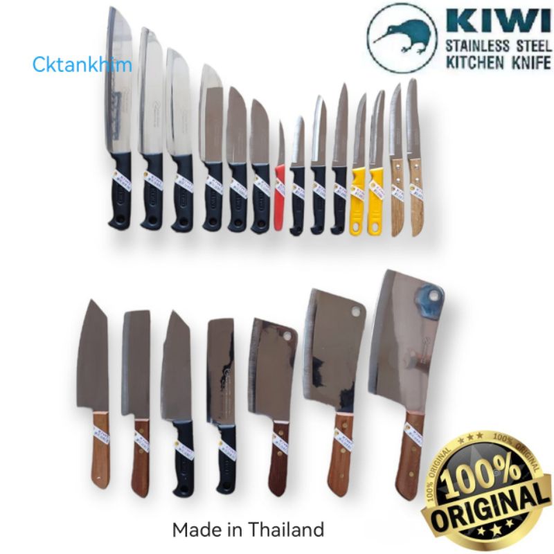 THAILAND KIWI Cook Knife Durable Chef Knife Stainless Steel Blade with  Slip-resistant Plastic Handle