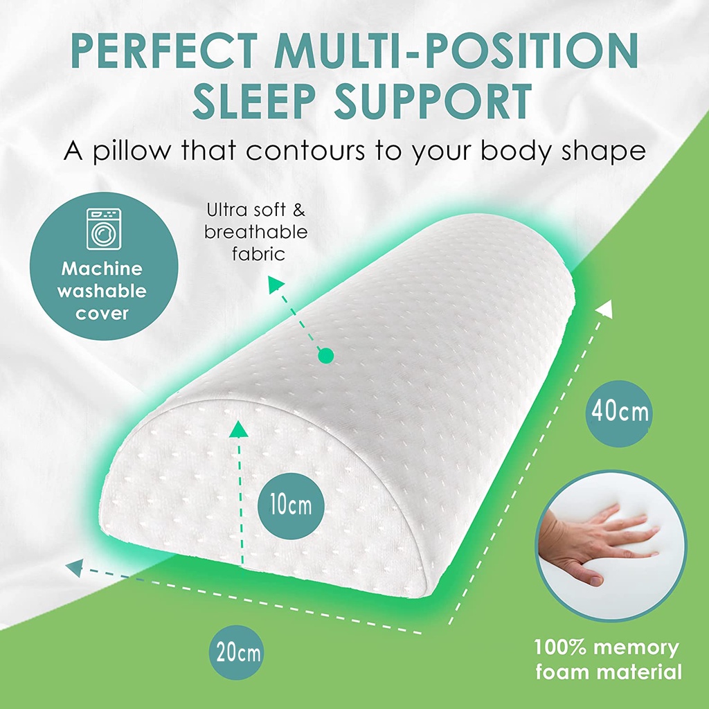 Half moon memory outlet foam pillow