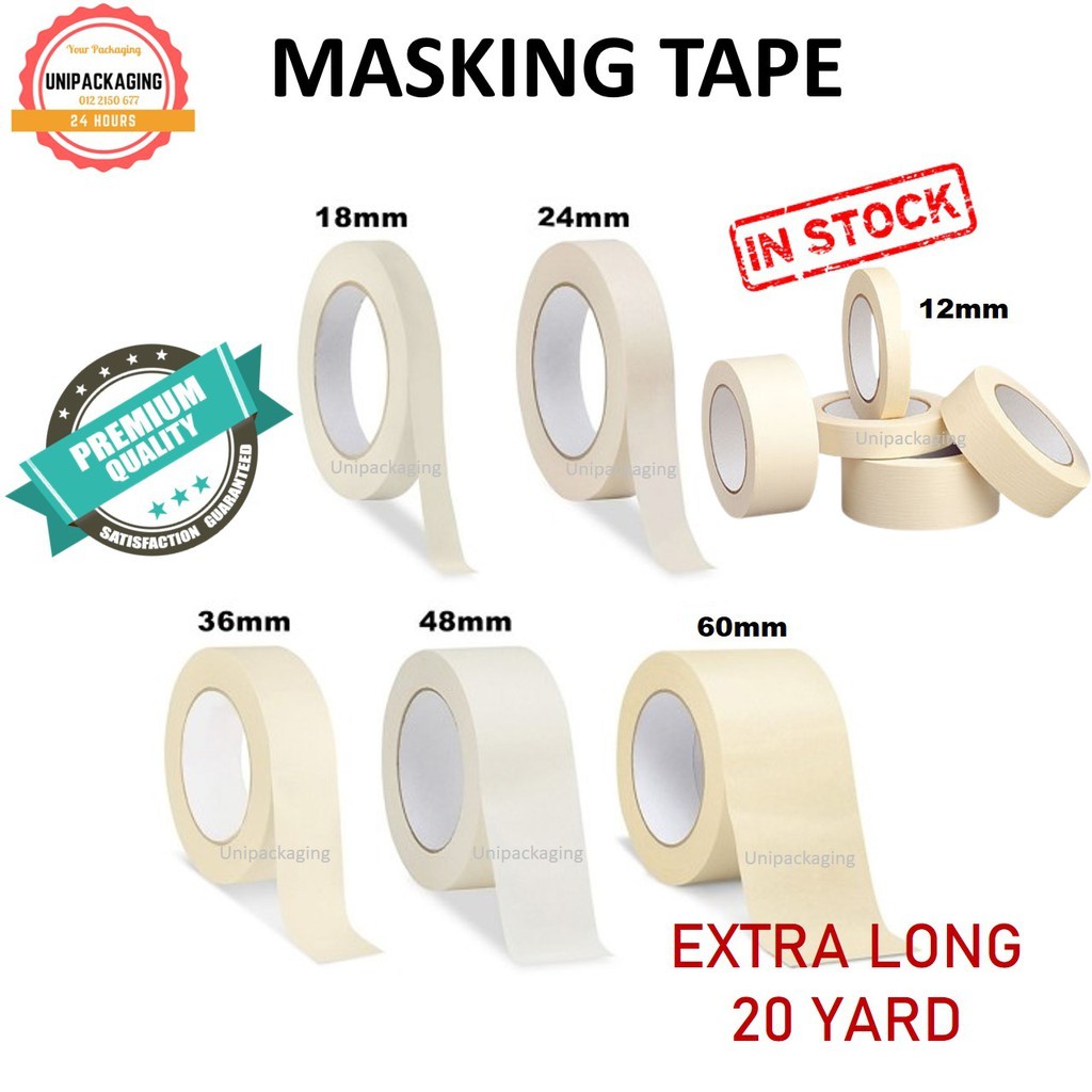 Masking Tape 1/2 Inch Width 12mm Length 10 Meter Multi Purpose