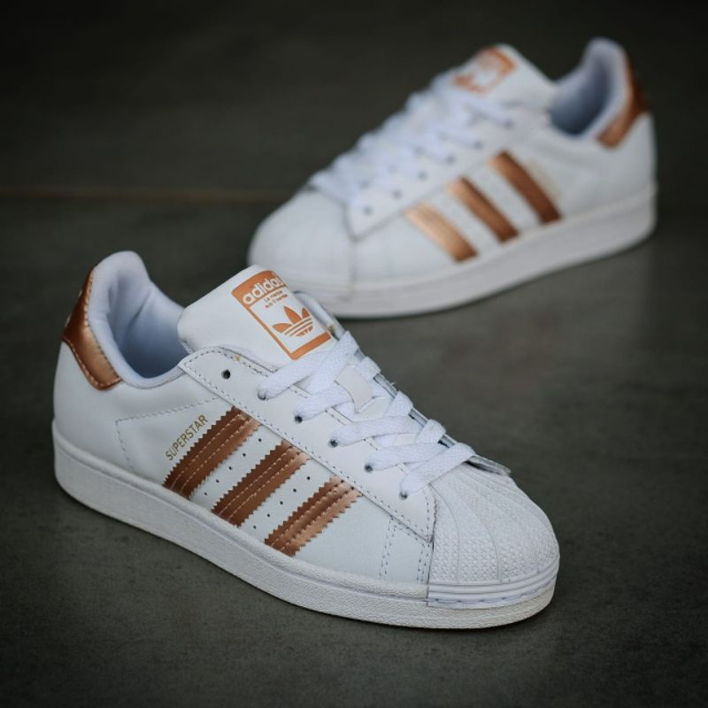 Adidas superstar rose gold white outlet copper