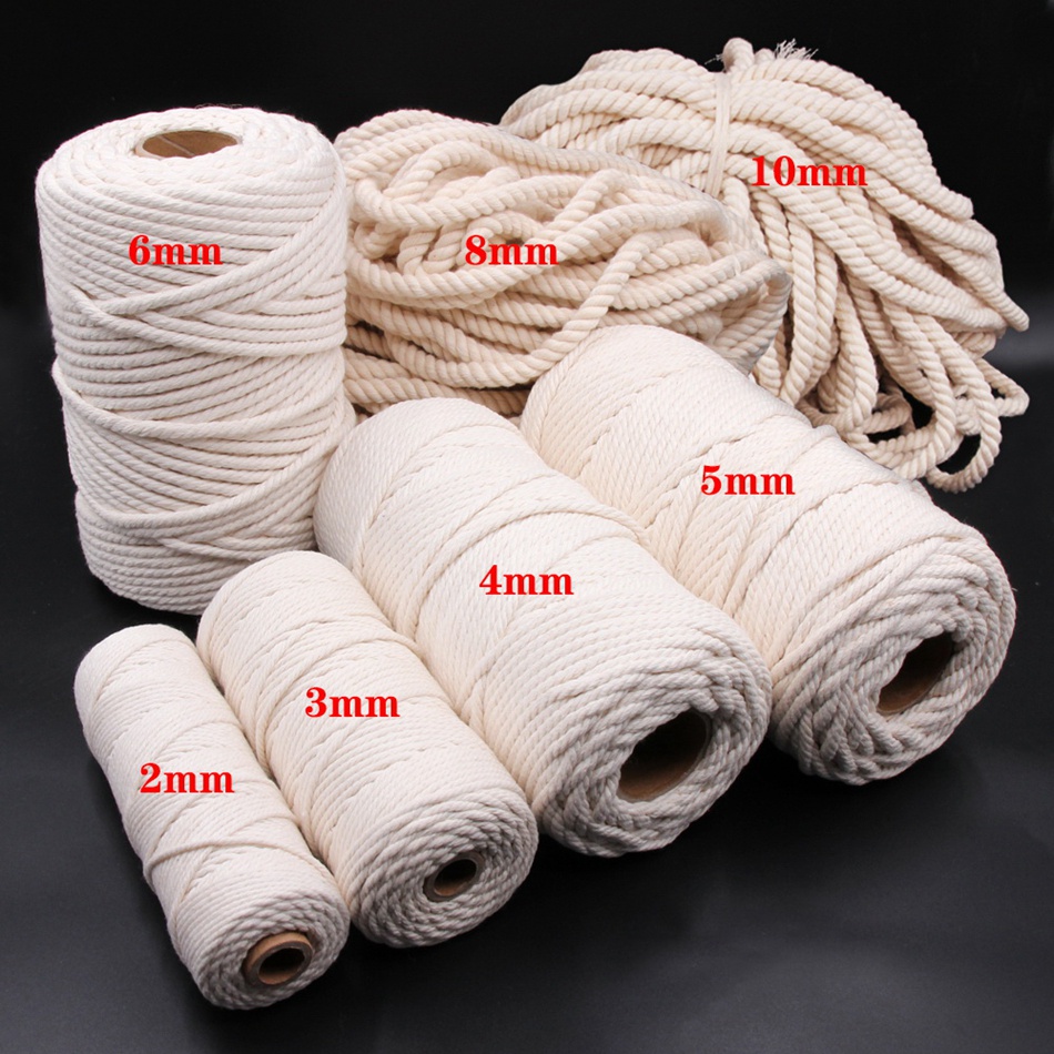 2mm Cotton Hilo Macrame Cord Rope Cotton Crafts Wedding Jewelry Making  Ribbon DIY Sewing String Cuerda Macrame Dream Catchers