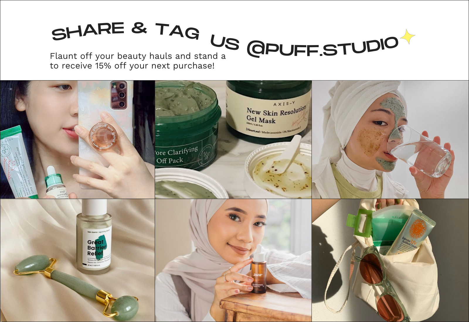 AXIS-Y, The 6+1+1 Skincare Routine Set, PUFFSTUDIO Malaysia – Puff Studio