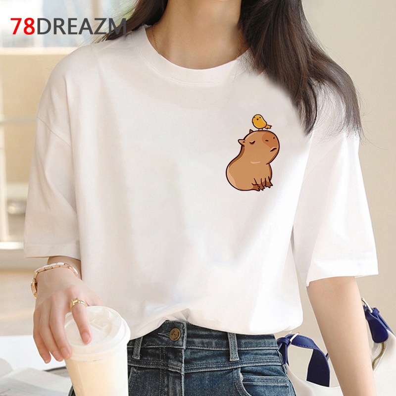 Capybara Crop Top Women Couple Clothes Grunge Couple Harajuku