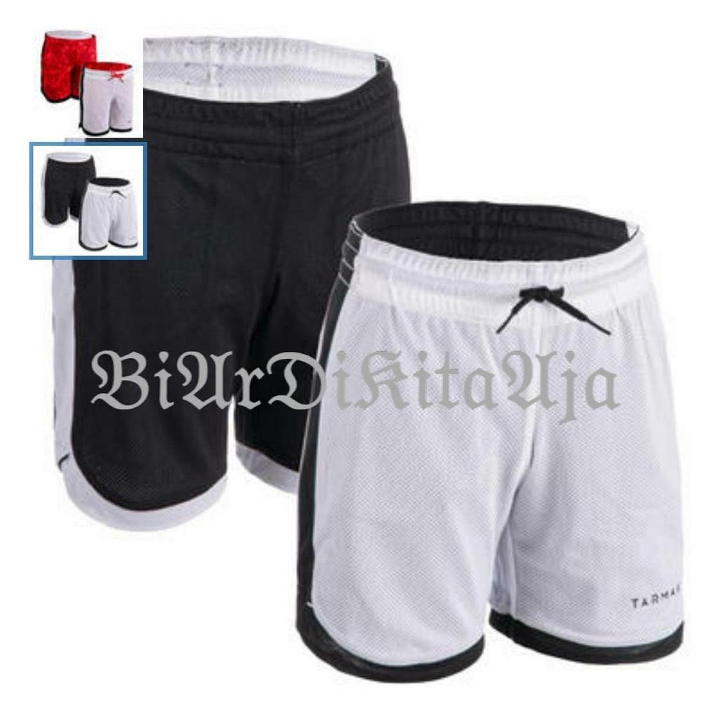 Men's/Women's Basketball Reversible Shorts SH500R - Black/Red