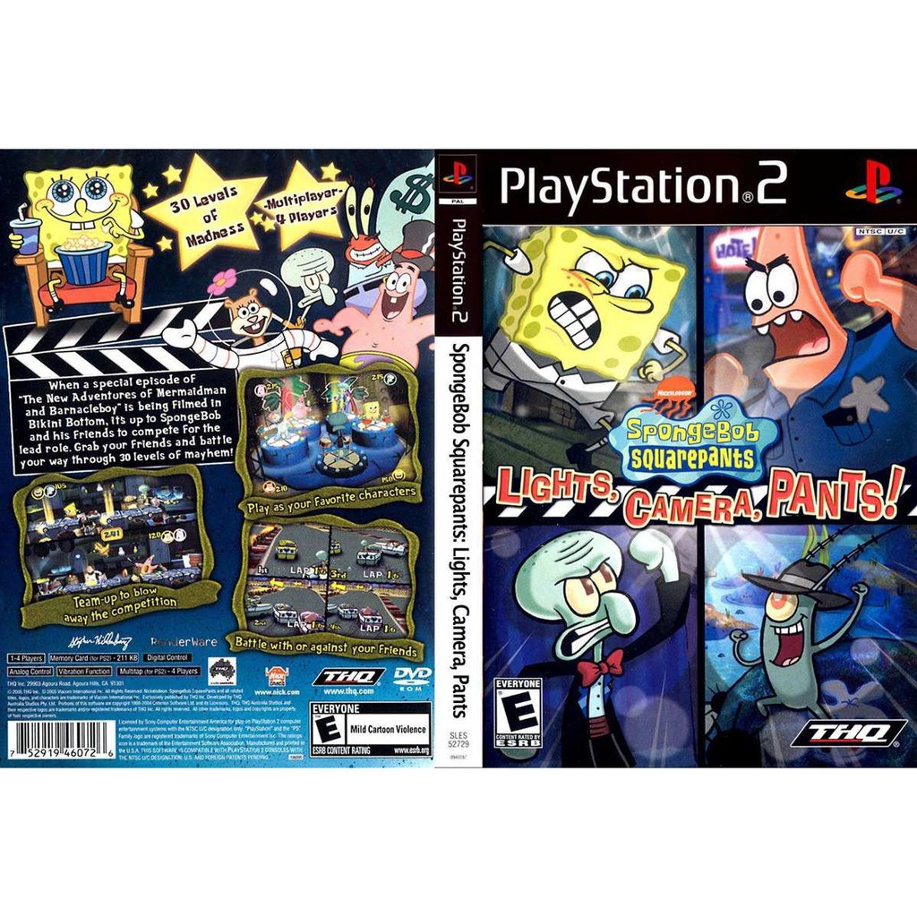 Ps2 Game - Spongebob Squarepants :lights Camera Pants | Shopee Malaysia