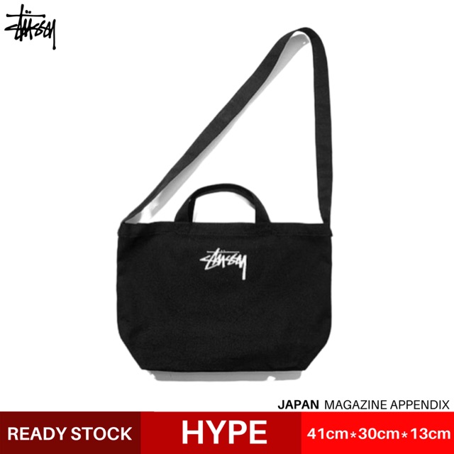 HYPEJACK 100 ORIGINAL Stussy 2 Way Tote Bag Shoulder Bag Black