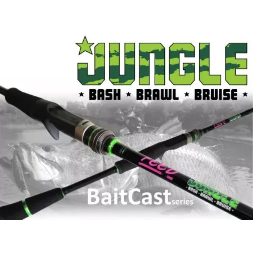 Feed Lures Jungle Bash Toman / Black Bass Heavy Duty Baitcast Fishing Rod