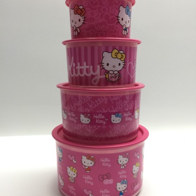 TUPPERWARE Limited edition Hello Kitty One Touch Collection 4in1 Set