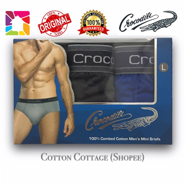 💫CROCODILE™💫 Men's Underwear【3's】Spender Lelaki Berkualiti