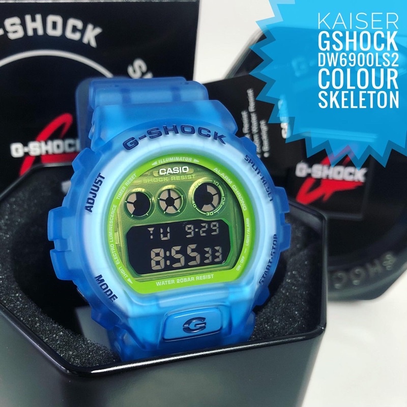 G shock best sale skeleton blue