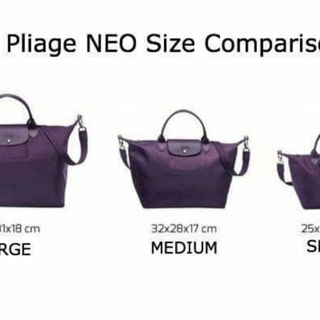 Longchamp Le Pliage Small Size Comparison