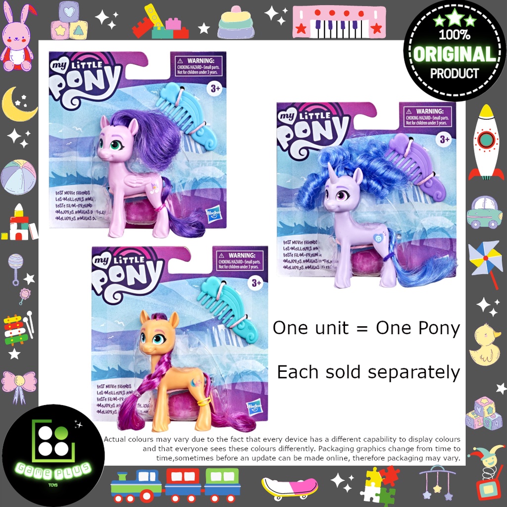 My Little Pony: A New Generation Best Movie Friends Figure - 3-Inch Pony  Toy with Comb for Kids Ages 3 and Up - My Little Pony