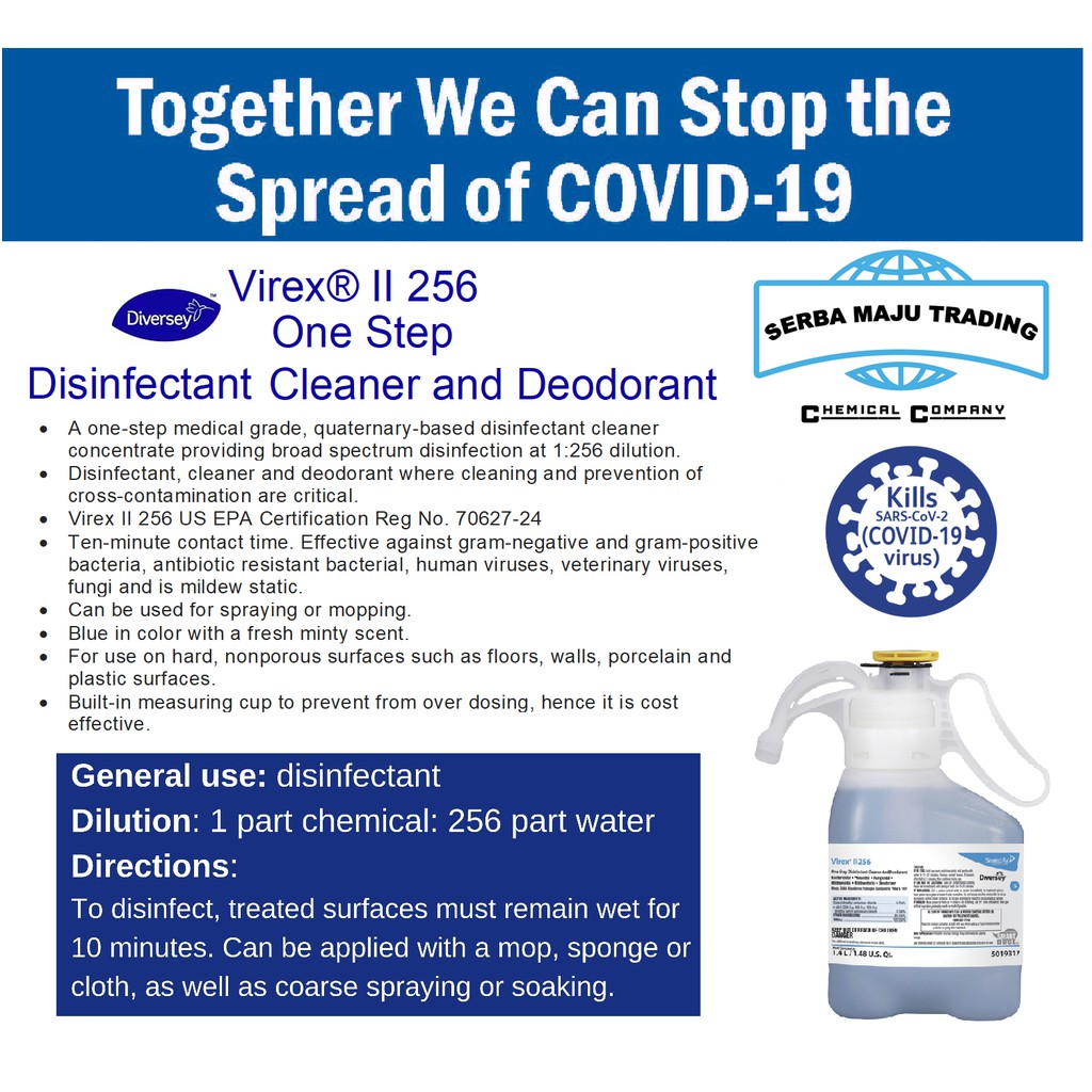 Virex II 256 Disinfectant/Cleaner/Deodorizer, 32 Ounce