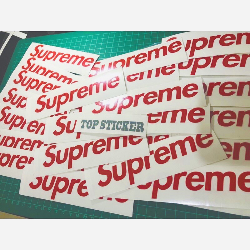 Pink on sale supreme sticker