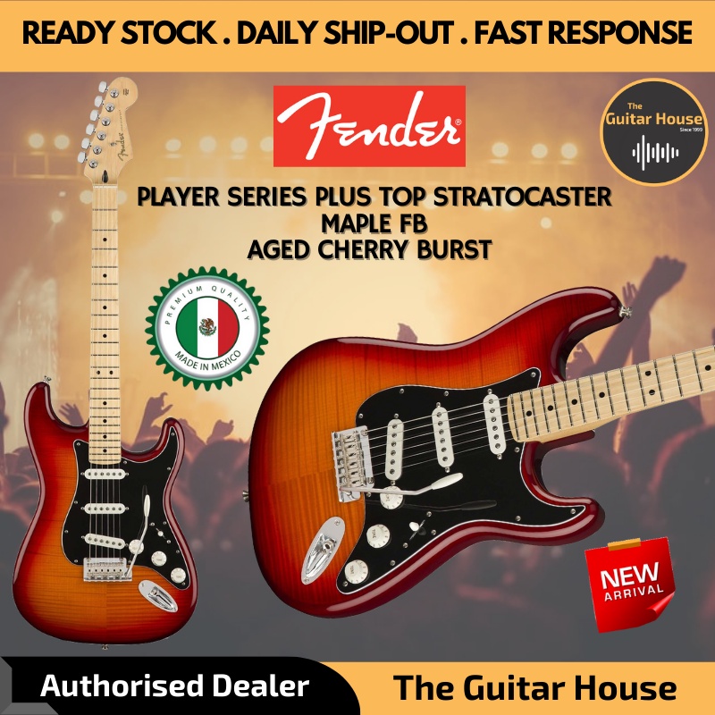 Fender Player Series Plus Top Stratocaster Electric Guitar, Maple