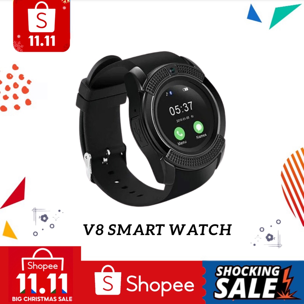 V8 smartwatch store sim card