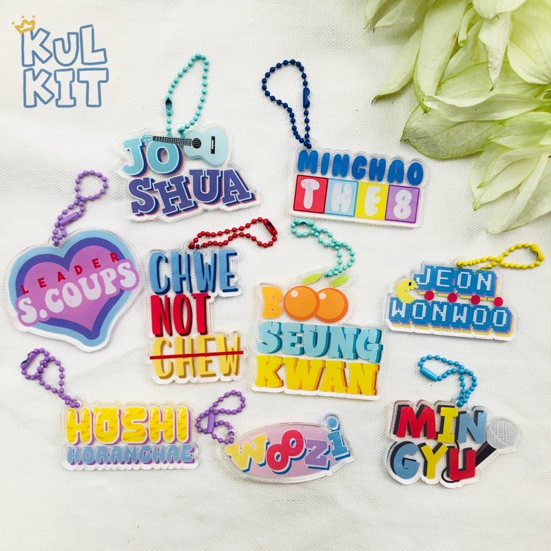 GANTUNGAN Seventeen Name Acrylic Keyring (Seven Acrylic Hanger