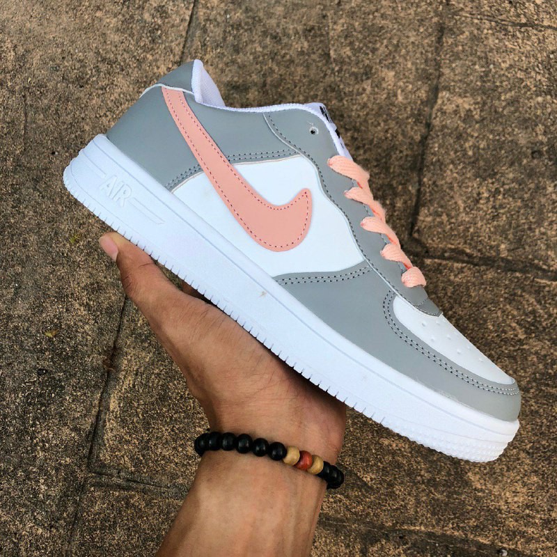 Pink and grey clearance air force 1