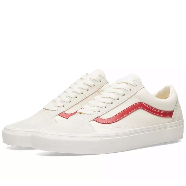 Vans Old Skool White Rococo Red Shopee Malaysia