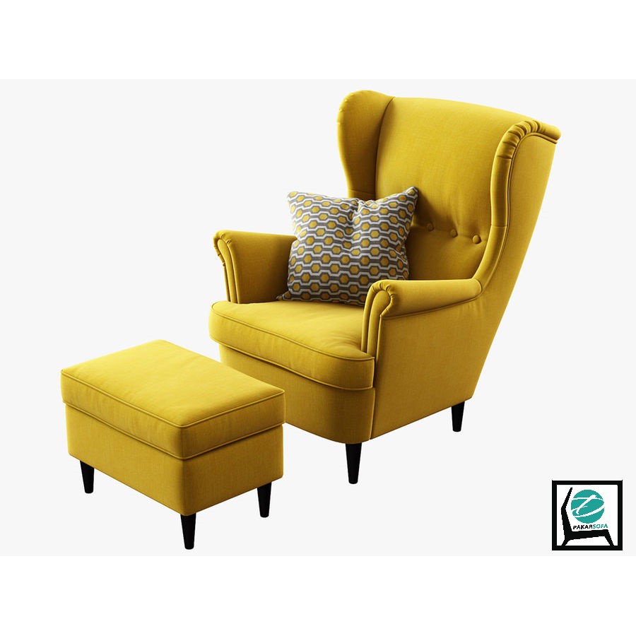 Ikea wing online chair yellow