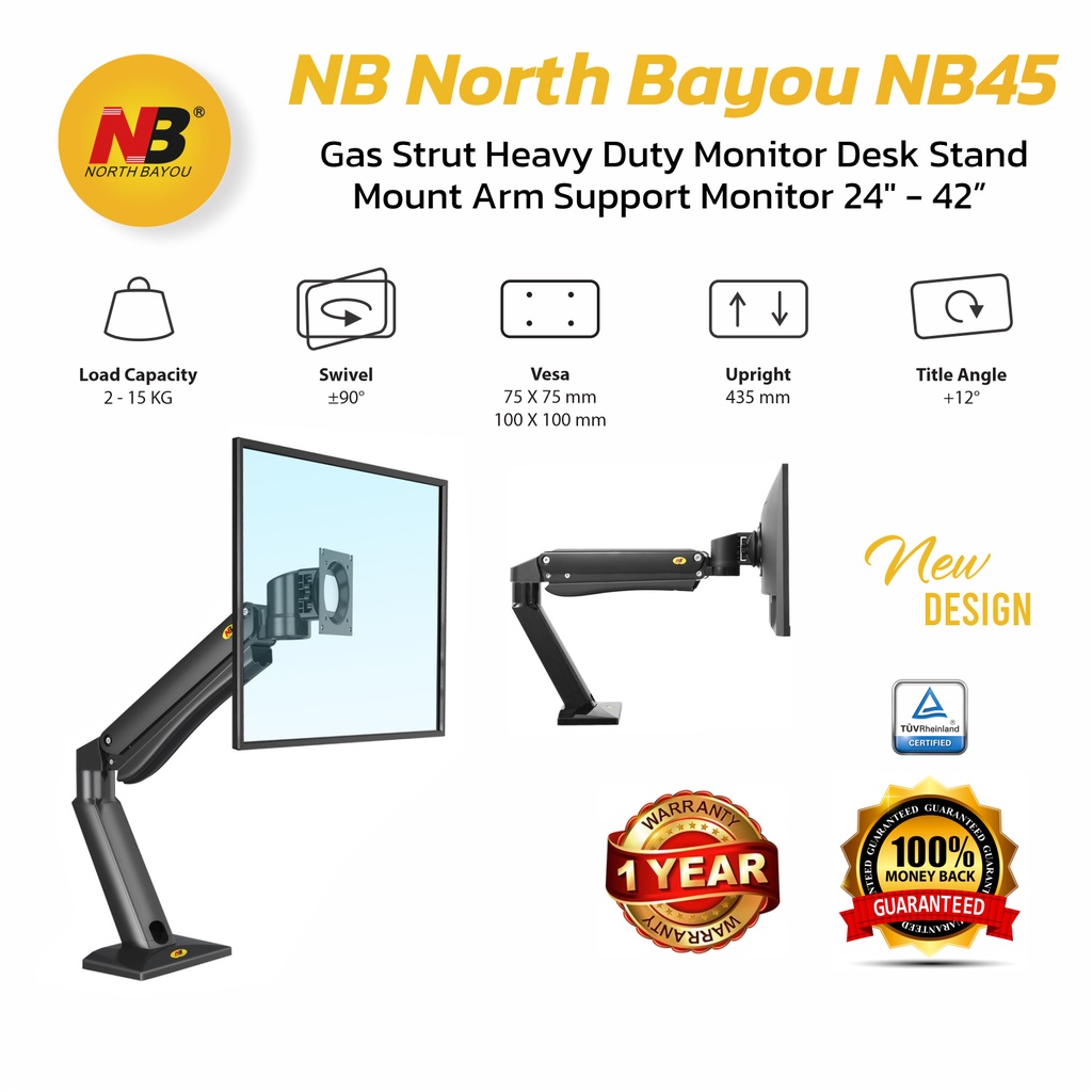 North Bayou Monitor Desk Mount NB45