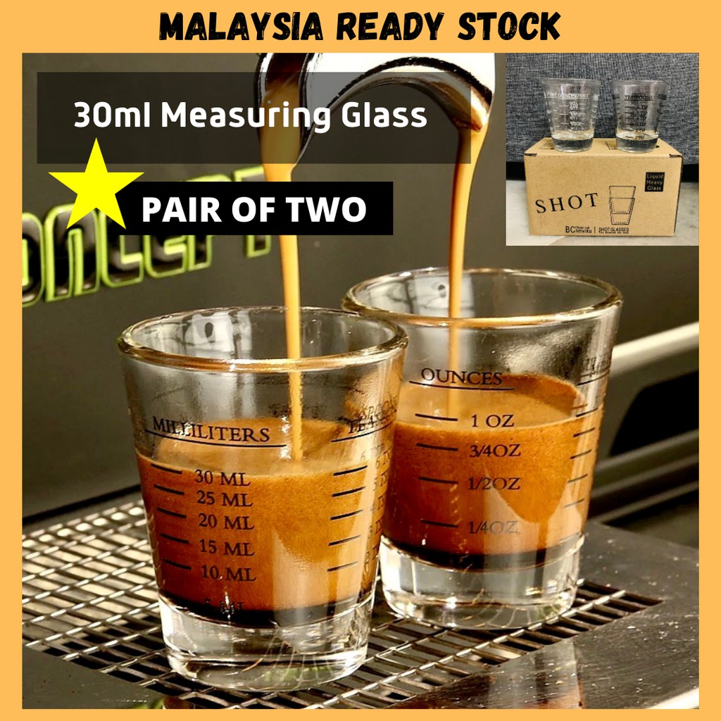 Shot Glass Measuring Cup 3 Ounce/90ML Liquid Heavy High Espresso