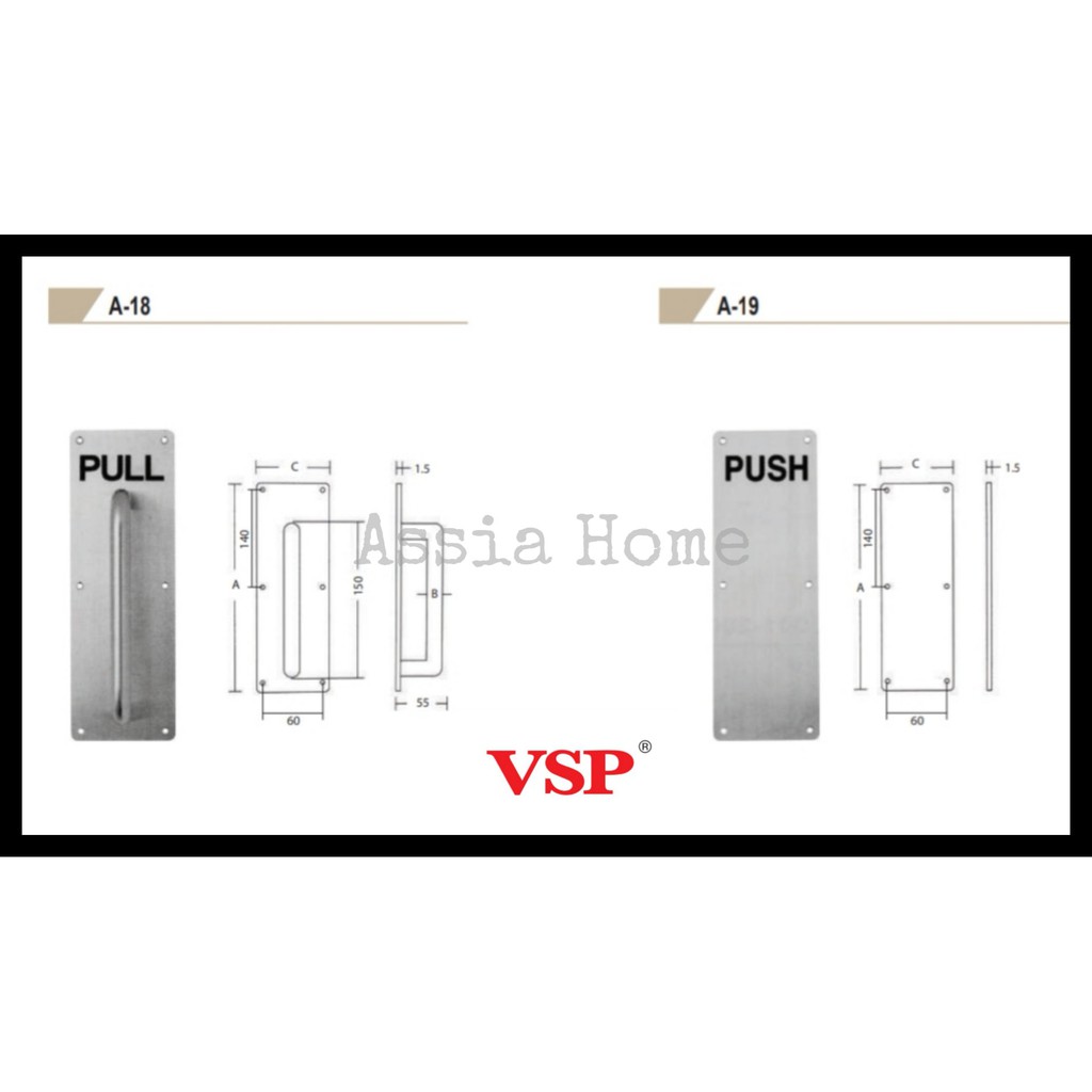 Push Plates Mounting Intructions ASSA ABLOY ASSA ABLOY, 54 OFF