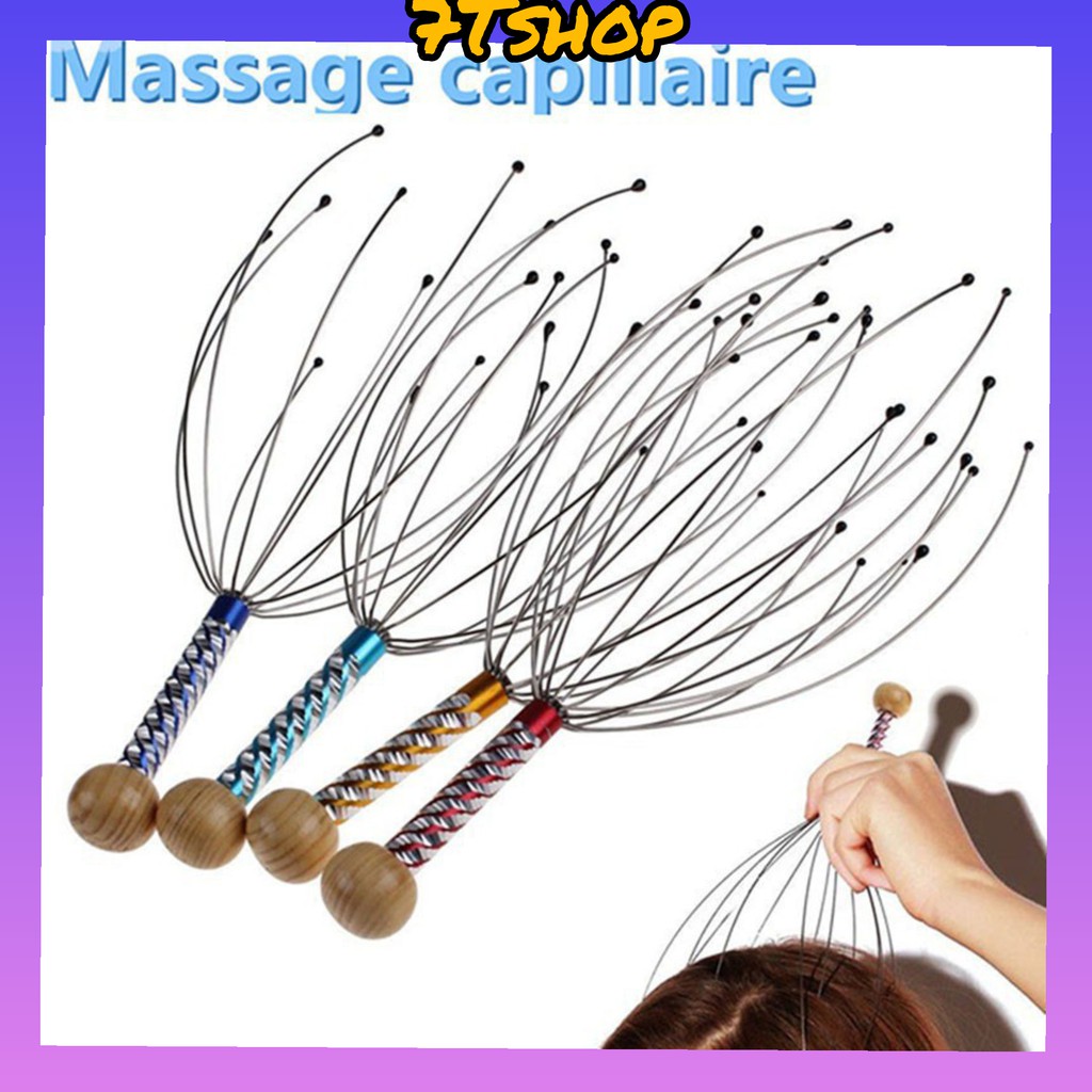 Scalp Massager Hair Growth Stimulator Head Neck Massage Roller Balls Claw  Rub