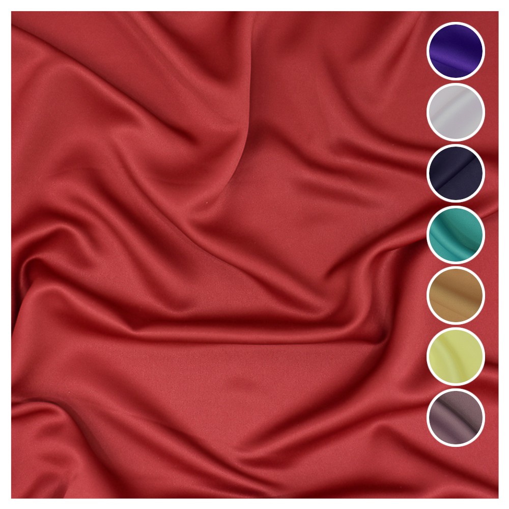 Maroon Colour Plain Crepe Fabric