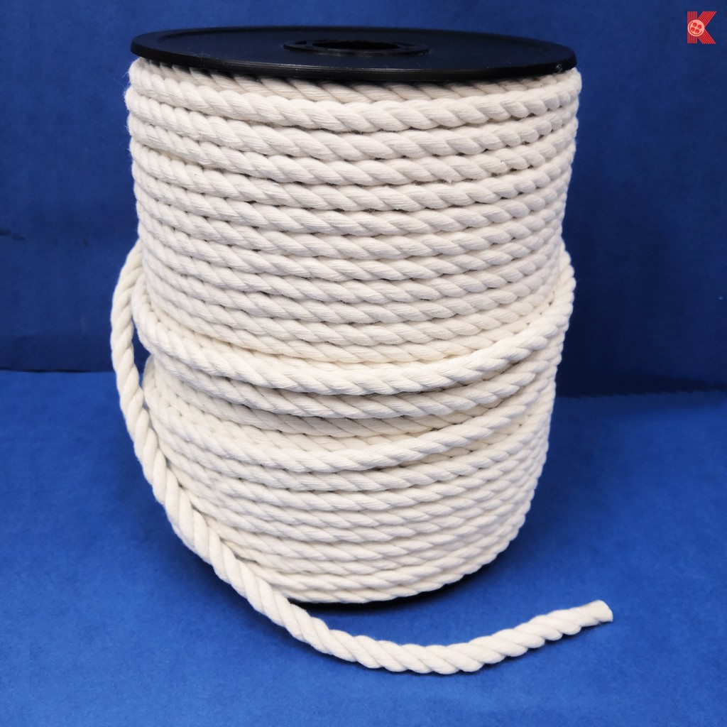 5mm, 6mm Soft Natural Color Cotton Rope DIY Macrame Rope Handmade Home  Decorative String