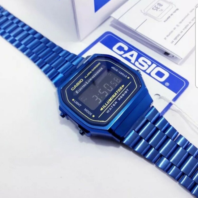 Casio digital watch blue sale