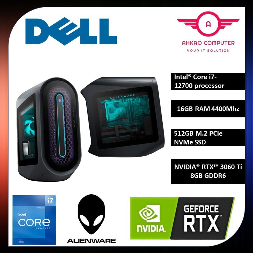 Dell Alienware Aurora R13 27165 3070 Gaming Desktop Dark I7