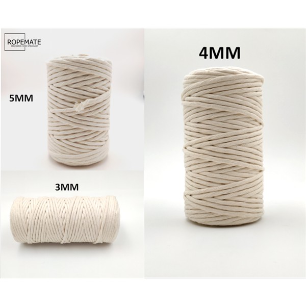 100 meter 3mm 4mm 5mm Single Strand Macrame Rope Cord Natural