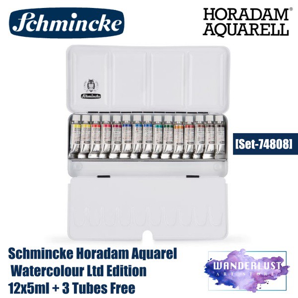 Schmincke : Horadam Watercolor Paint : Metal Set : 12x5ml Tubes