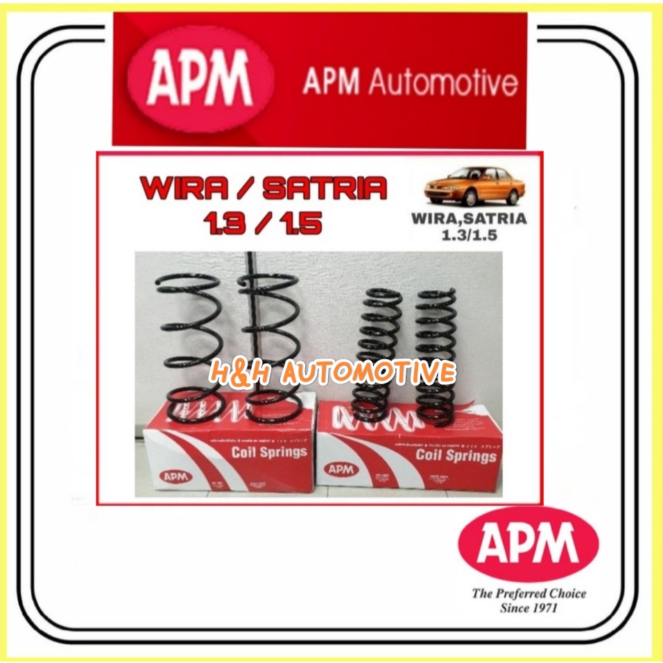 Apm Standard Coil Spring for Proton Wira 1.3 1.5 Front Rear