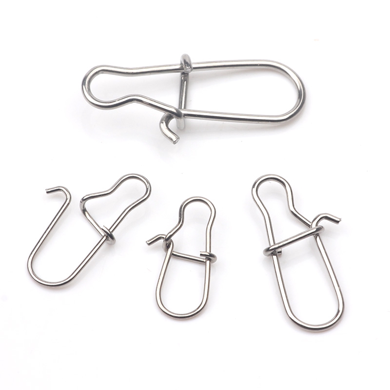 100pcs 000-5# fishing nice hooked snap Pin 304 Stainless Steel Fishing  Barrel Swivel Lure Connector Accessories Pesca