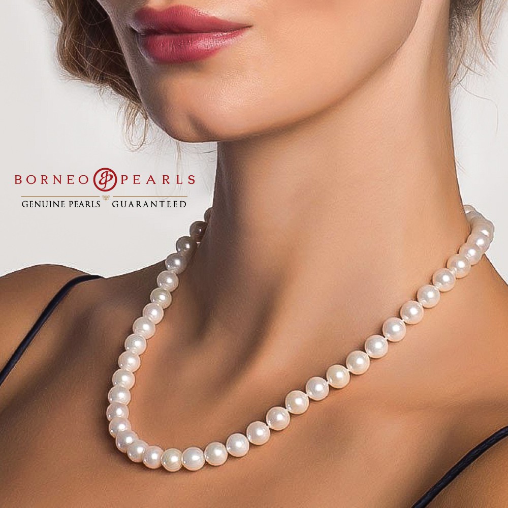 9-10MM FRESHWATER PEARL NECKLACE FINE QUALITY *BEST SELLER*