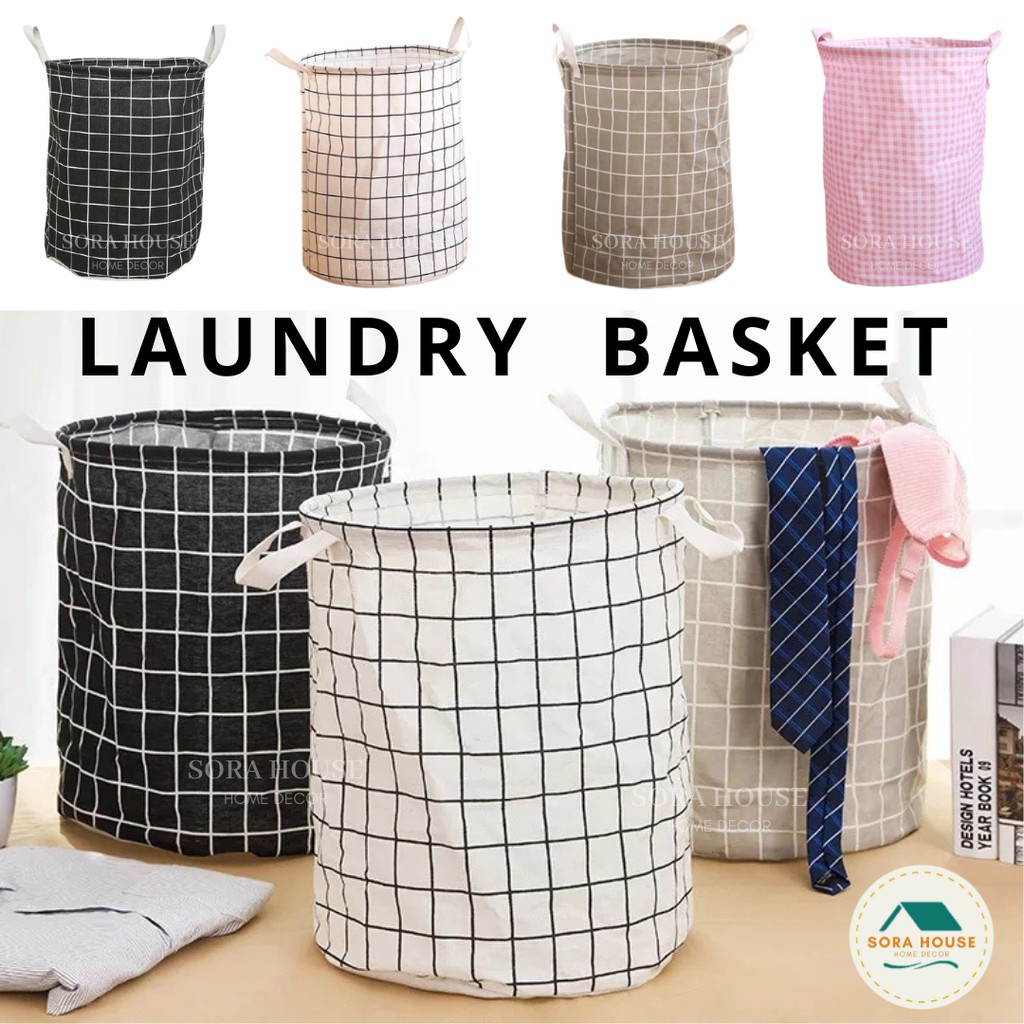 Foldable store laundry basket